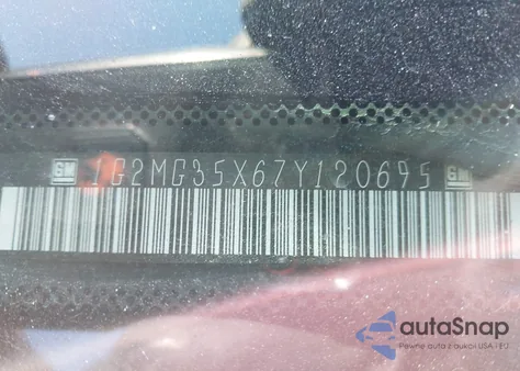 2007 Pontiac Solstice Gxp z USA, uszkodzony, nr VIN 1G2MG35X67Y120695